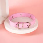 Collar para mascota con diseño hueso rosado