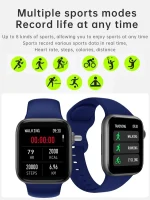 Reloj Inteligente Smartwatch T500 Plus Podometro Azul M - Imagen 4