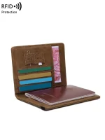 Funda para pasaporte  Vintage RFID para hombre y mujer - Imagen 3