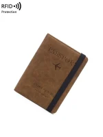 Funda para pasaporte  Vintage RFID para hombre y mujer - Imagen 5