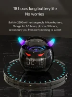 Altavoz inalámbrico con hora y luz - Imagen 7