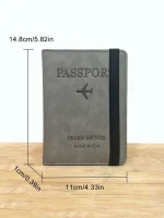 Funda para pasaporte  Vintage RFID para hombre y mujer - Imagen 3