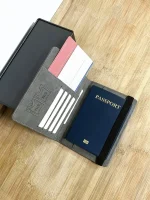 Funda para pasaporte  Vintage RFID para hombre y mujer - Imagen 4