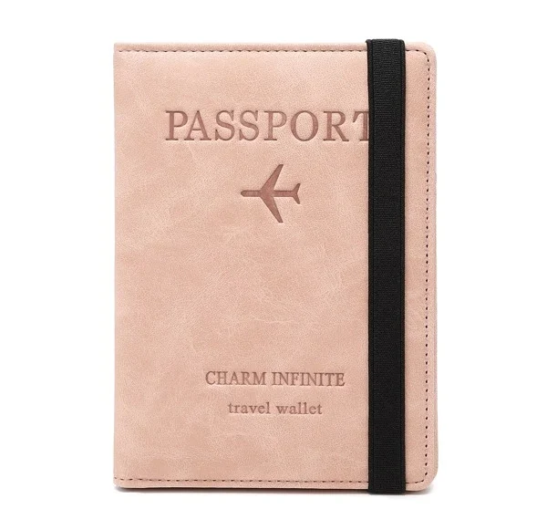 Funda para pasaporte  Vintage RFID para hombre y mujer