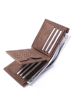 Billetera para caballero marrón piel cuerina - Imagen 3