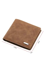 Billetera para caballero marrón piel cuerina - Imagen 4
