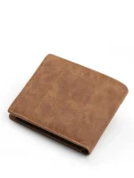 Billetera para caballero marrón piel cuerina - Imagen 5