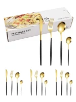 Set de cubiertos de acero inoxidable 16 piezas Multicolor