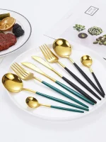 Set de cubiertos de acero inoxidable 16 piezas Multicolor - Imagen 6