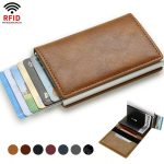 Billetera Porta Tarjetas Metalico Tarjetero Con Bloqueo Rfid