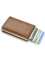 Billetera Porta Tarjetas Metalico Tarjetero Con Bloqueo Rfid - Imagen 2