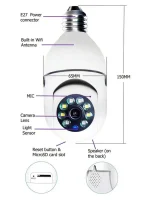 Camara Bombillo Ip Wifi Inalambrica Robotica Seguridad 360 - Imagen 5