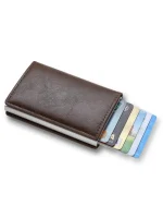 Billetera Porta Tarjetas Metalico Tarjetero Con Bloqueo Rfid - Imagen 2