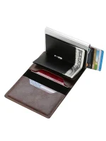Billetera Porta Tarjetas Metalico Tarjetero Con Bloqueo Rfid - Imagen 4