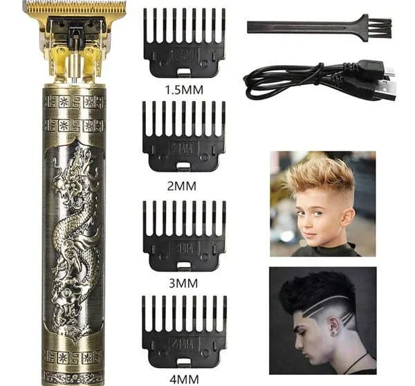 Maquina De Afeitar Vintage T9 Patillera Barba Kit Barberia