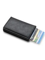 Billetera Porta Tarjetas Metalico Tarjetero Con Bloqueo Rfid - Imagen 2