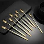 Set de Cucharas de acero inoxidable para postre o cafe 5 piezas