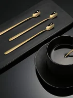 Set de Cucharas de acero inoxidable para postre o cafe 5 piezas - Imagen 2