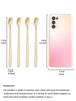 Set de Cucharas de acero inoxidable para postre o cafe 5 piezas - Imagen 3