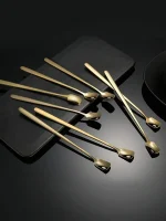 Set de Cucharas de acero inoxidable para postre o cafe 5 piezas - Imagen 4