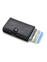 Billetera Porta Tarjetas Metalico Tarjetero Con Bloqueo Rfid