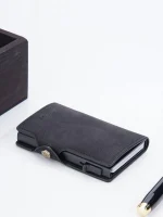 Billetera Porta Tarjetas Metalico Tarjetero Con Bloqueo Rfid - Imagen 4