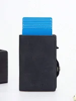 Billetera Porta Tarjetas Metalico Tarjetero Con Bloqueo Rfid - Imagen 5