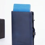 Portatarjeta Billeteras Baellery para caballeros Azul