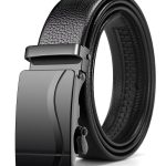 1 pieza Faja de cinturón de hombre con hebilla automática informal de moda negra