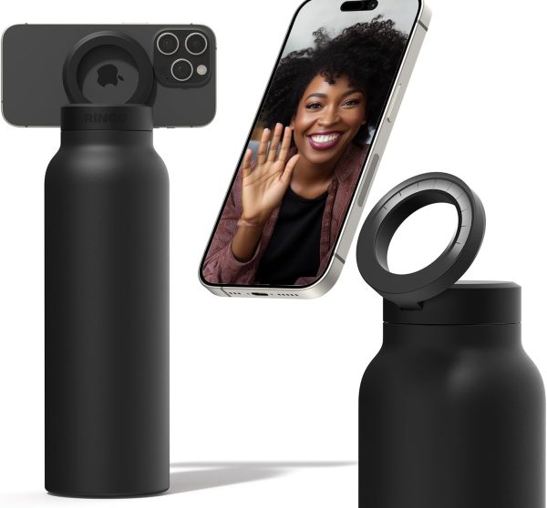 Botella Ringo 32 oz con Soporte Magnético para Teléfono – Acero Inoxidable, Compatible MagSafe