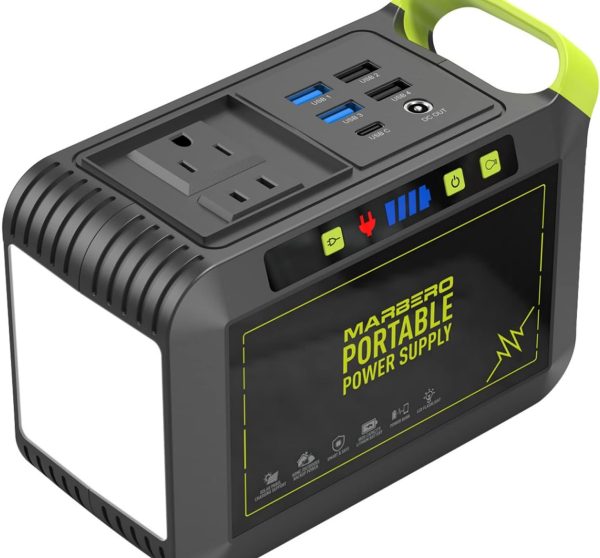 MARBERO Estación de Energía Portátil de 88Wh – Generador Solar Compacto para Camping y Emergencias