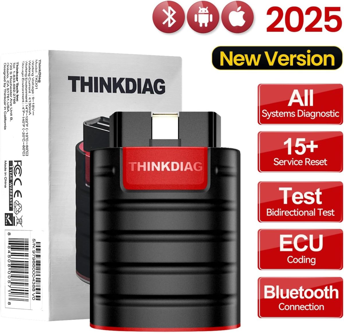 Escaner Automotriz Thinkcar Thinkdiag Obd2 Full Marcas 1 Año Compatible con Android y iPhone - Imagen 3