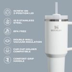 Stanley Quencher H2.0 FlowState – Vaso Térmico de 30 oz con Tapa y Pitillo Reutilizable - Imagen 6