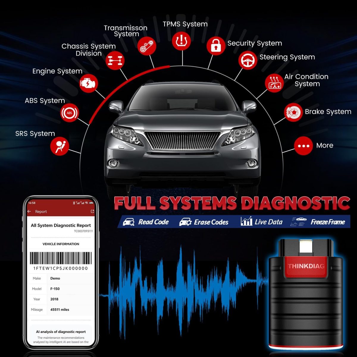 Escaner Automotriz Thinkcar Thinkdiag Obd2 Full Marcas 1 Año Compatible con Android y iPhone - Imagen 8