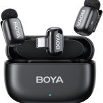 BOYA Mini Micrófono Lavalier Inalámbrico USB-C – 30h Batería, Cancelación de Ruido y Cambio de Voz AI