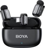 BOYA Mini Micrófono Lavalier Inalámbrico USB-C – 30h Batería, Cancelación de Ruido y Cambio de Voz AI