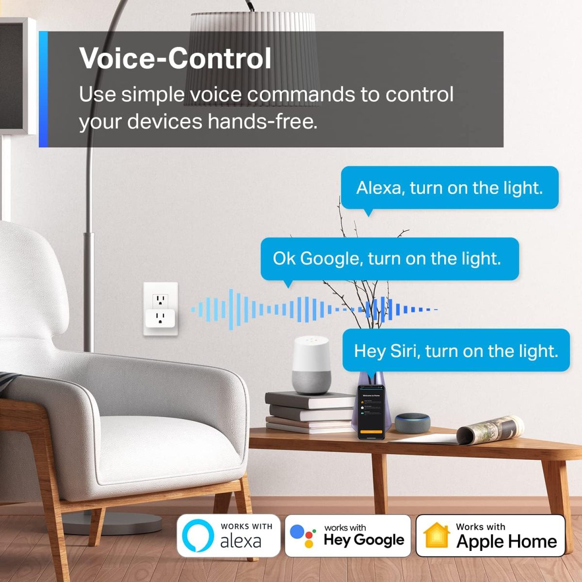 Enchufe inteligente mini TP-Link Tapo, 15A/1800W Max, Funciona con Siri, Alexa, Apple HomeKit y Google Home, solo wifi 2.4G (4 unidades) - Imagen 5