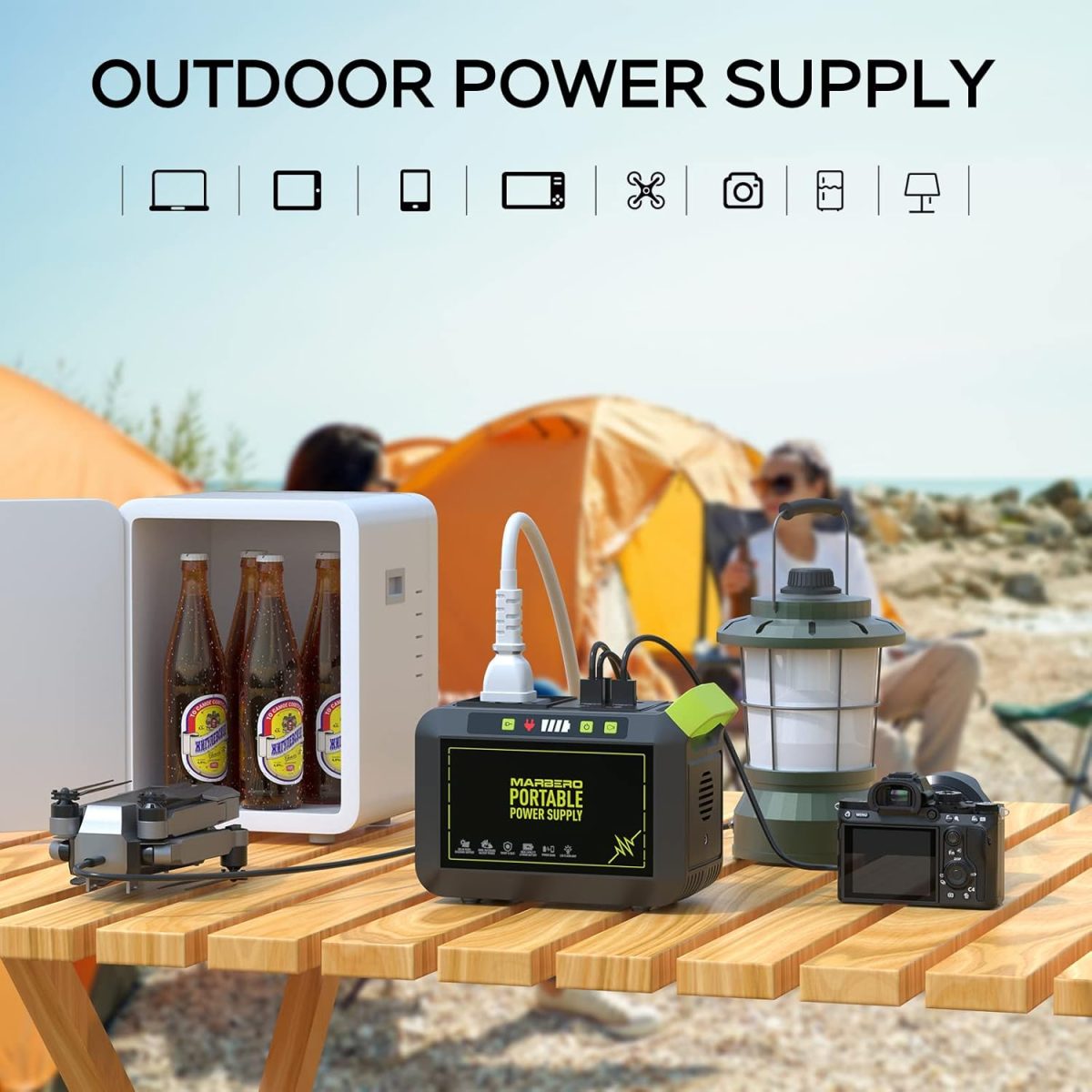 MARBERO Estación de Energía Portátil de 88Wh – Generador Solar Compacto para Camping y Emergencias - Imagen 5