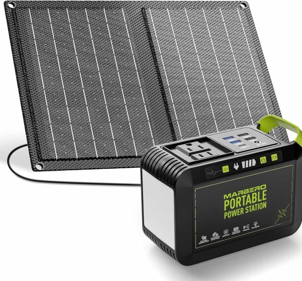 Generador Solar Portátil MARBERO M82SL21 de 88Wh con Panel Solar de 21W – Estación de Energía Compacta para Exteriores y Emergencias