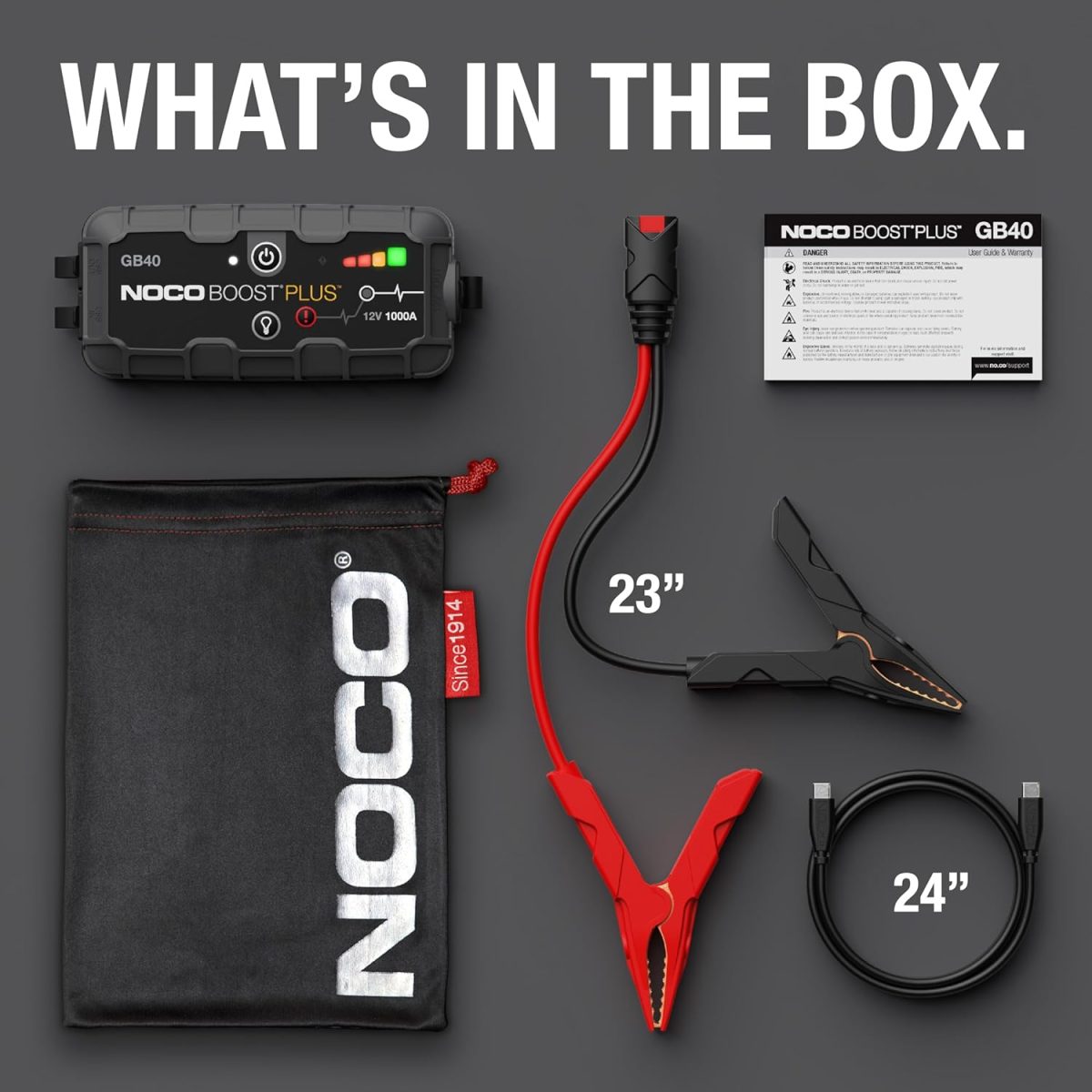 NOCO Boost Plus GB40 – Arrancador de Batería Portátil 1000A para Gasolina y Diésel - Imagen 6