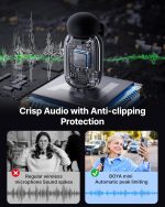BOYA Mini Micrófono Lavalier Inalámbrico USB-C – 30h Batería, Cancelación de Ruido y Cambio de Voz AI - Imagen 8